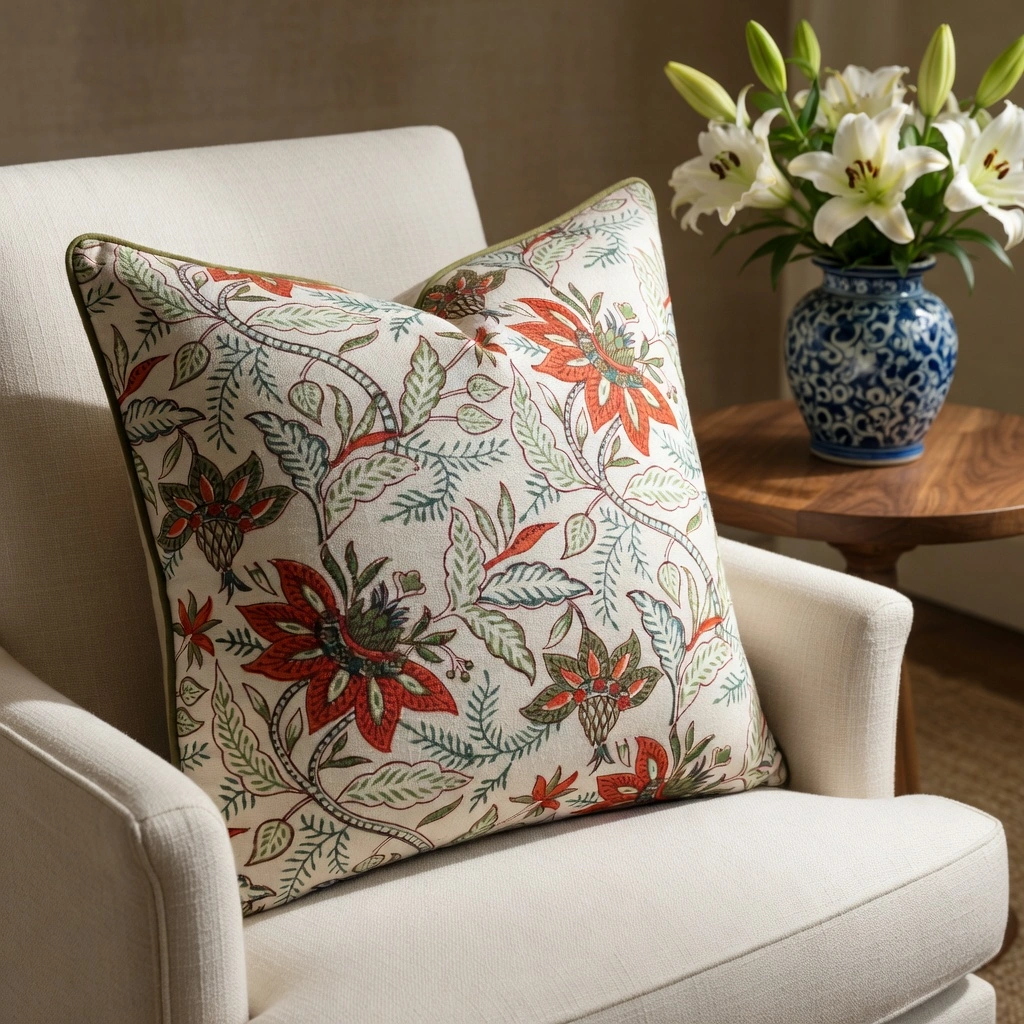 Piping Cushion Cover 50x50 cms Bossanova Green Open 393938