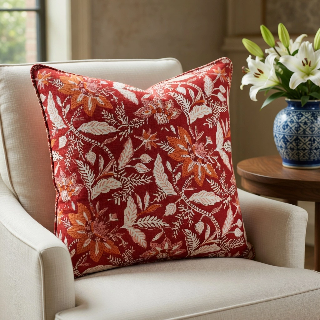 Piping Cushion Cover 50x50 cms Bossanova Red Gud 208858