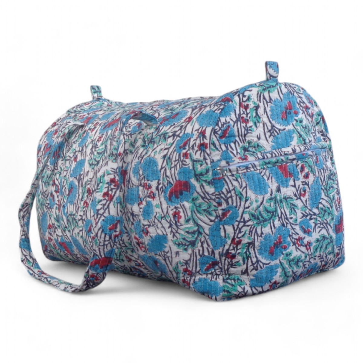 Weekender Bag Bush Flower Blue Open 104855