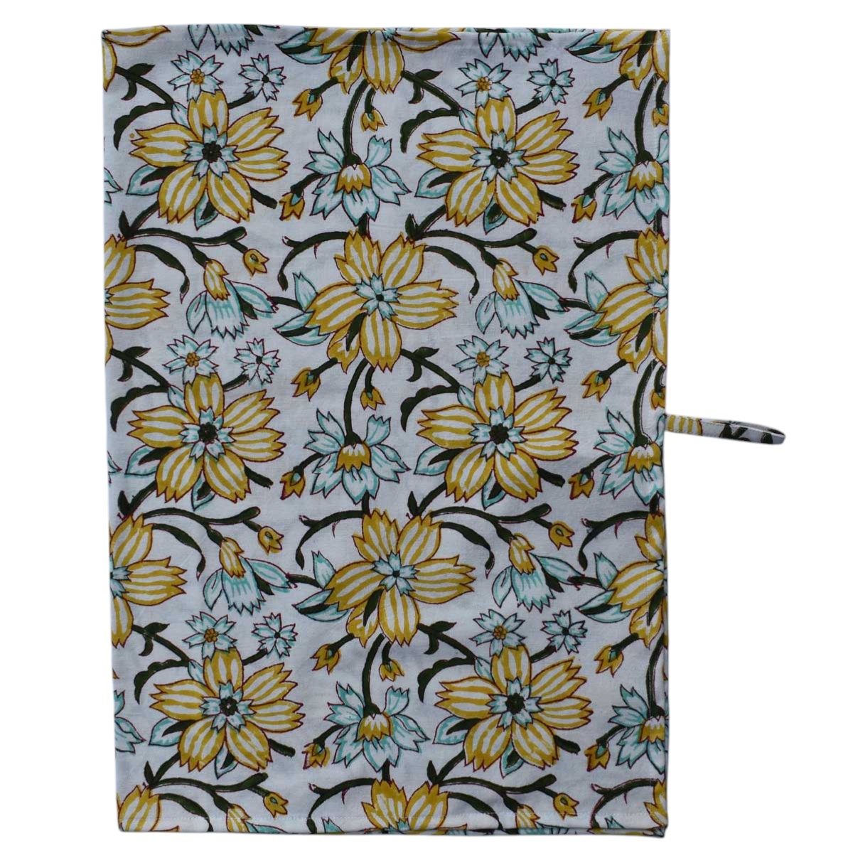 Hand Block Printed Cotton Kitchen Towels 50x70 cms Champa Kali 204564