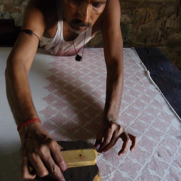 Hand Block Printed Cotton Napkin 45x45 Set of 4 Napkins  Chokor Phool Blue 100588