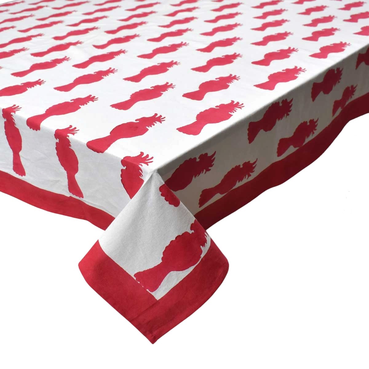10 Seater Tablecloth 180x270 cms  Cockatoo Red 271022
