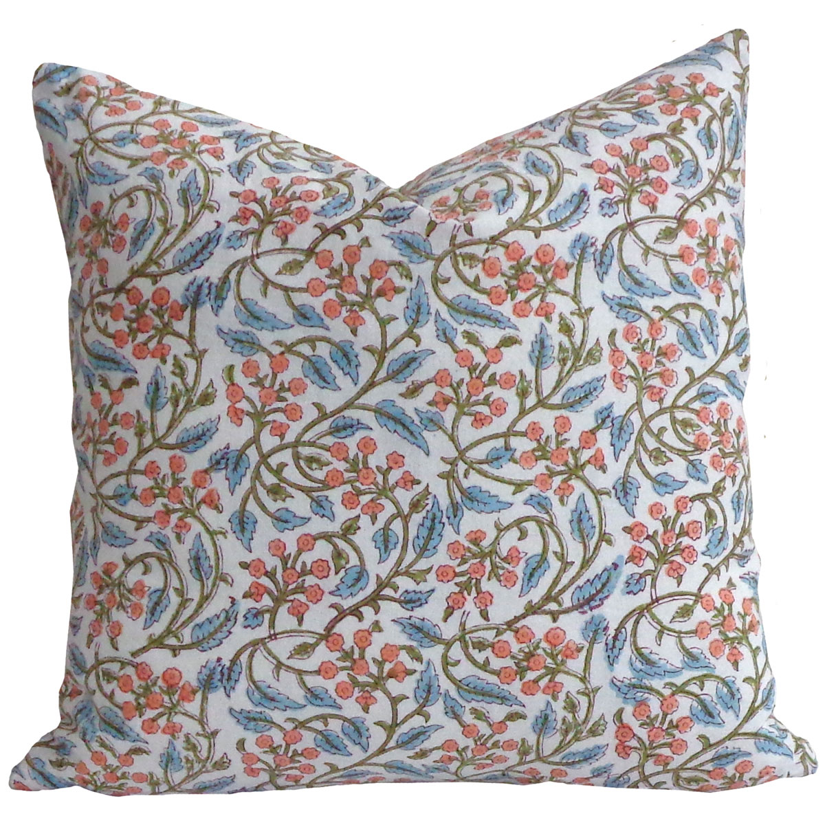 Hand Block Printed Cotton Cushion Cover 40x40 cms  Berry Pink 106128