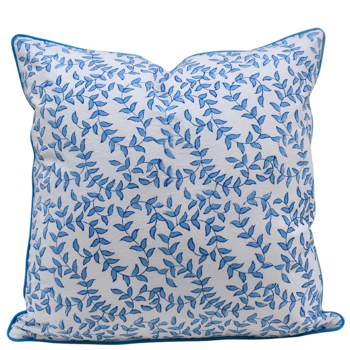 Piping Cushion Cover 50x50 cms Harmony Blue Open 260417