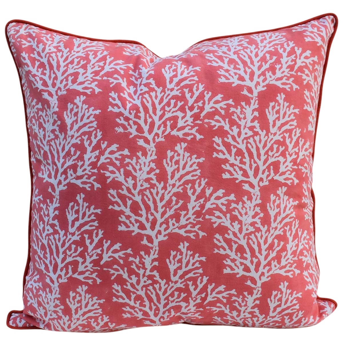 Piping Cushion Cover 50x50 cms Coral Jaipur Pink 202528