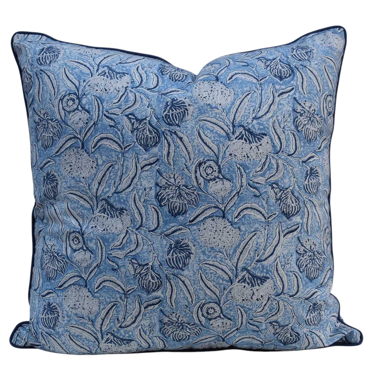 Piping Cushion Cover 50x50 cms Meadow Song Blue 202513