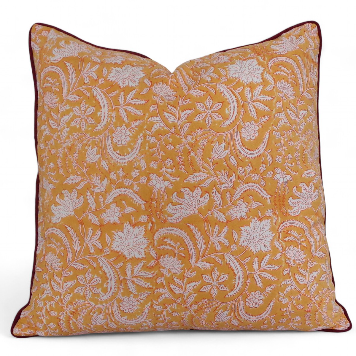 Piping Cushion Cover 50x50 cms Wild Flower Mustard 202401