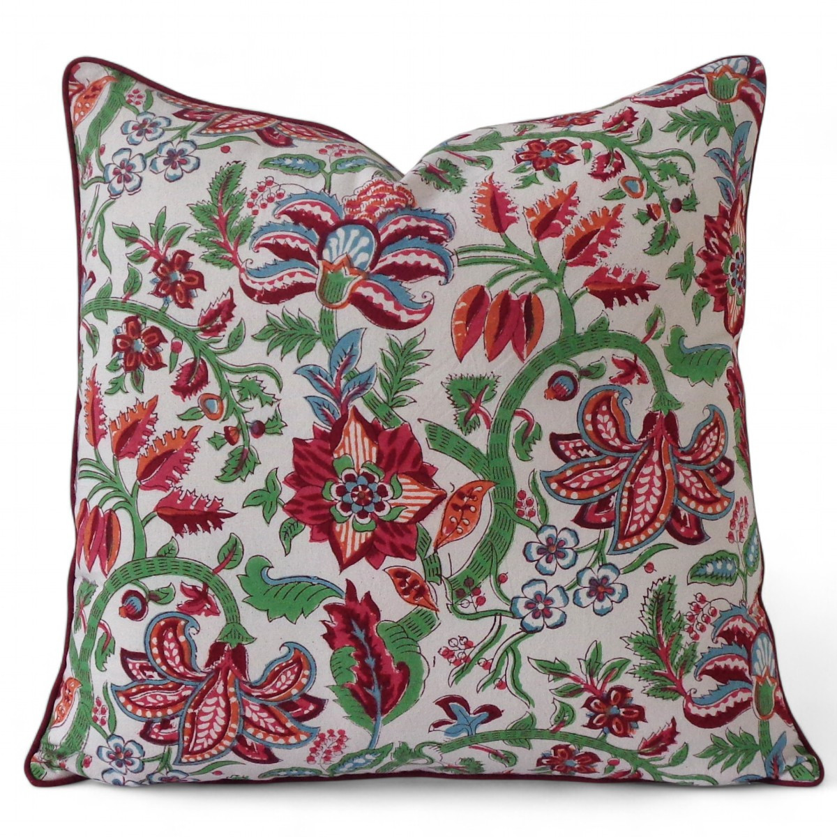 Piping Cushion Cover 50x50 cms Anarkali Green Open 106822