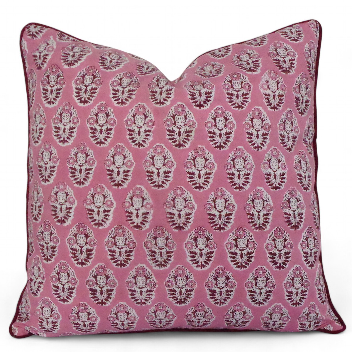 Piping Cushion Cover 50x50 cms Boota Pink Gud 202811