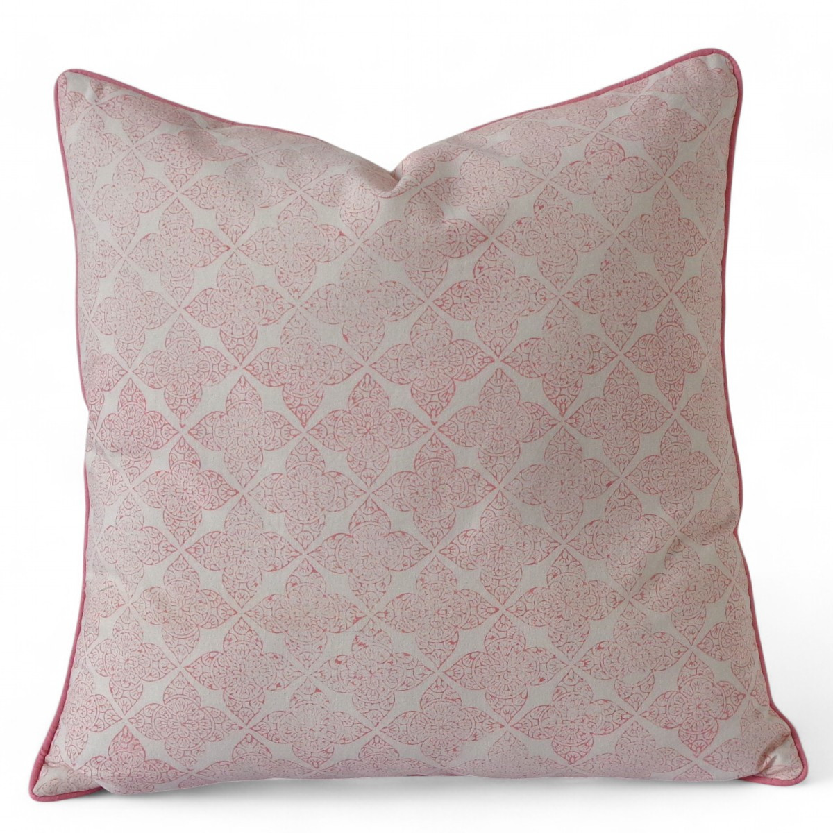 Piping Cushion Cover 50x50 cms Chokor Phool Pink 107608