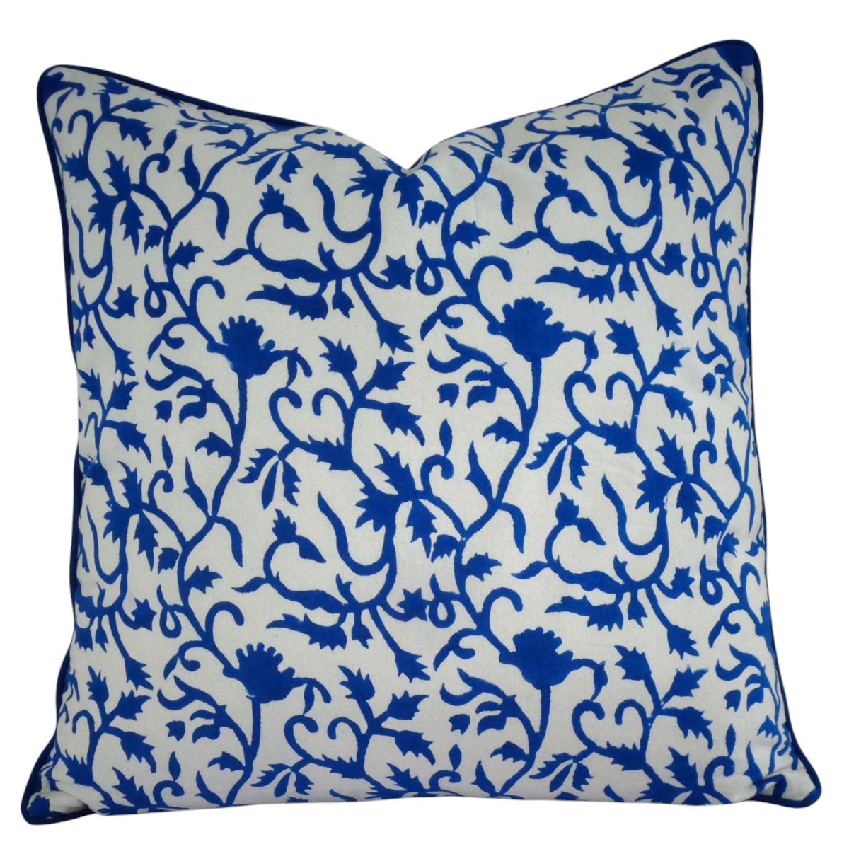 Piping Cushion Cover 50x50 cms Indigo Royale 202409