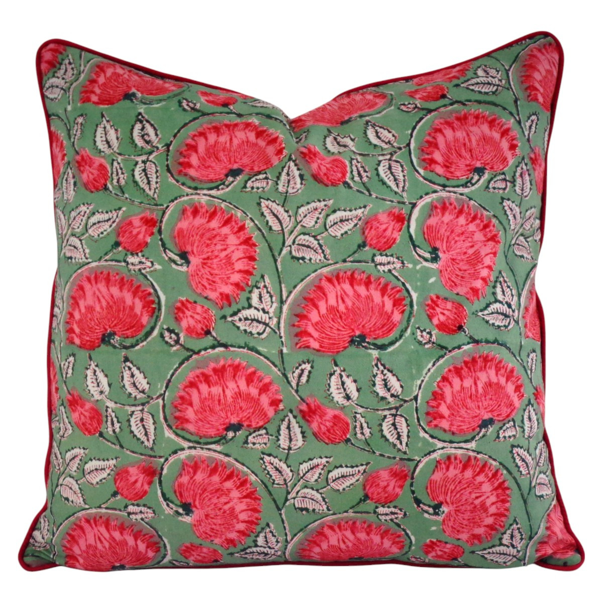 Piping Cushion Cover 50x50 cms Kamal Gulabi Gud 206591