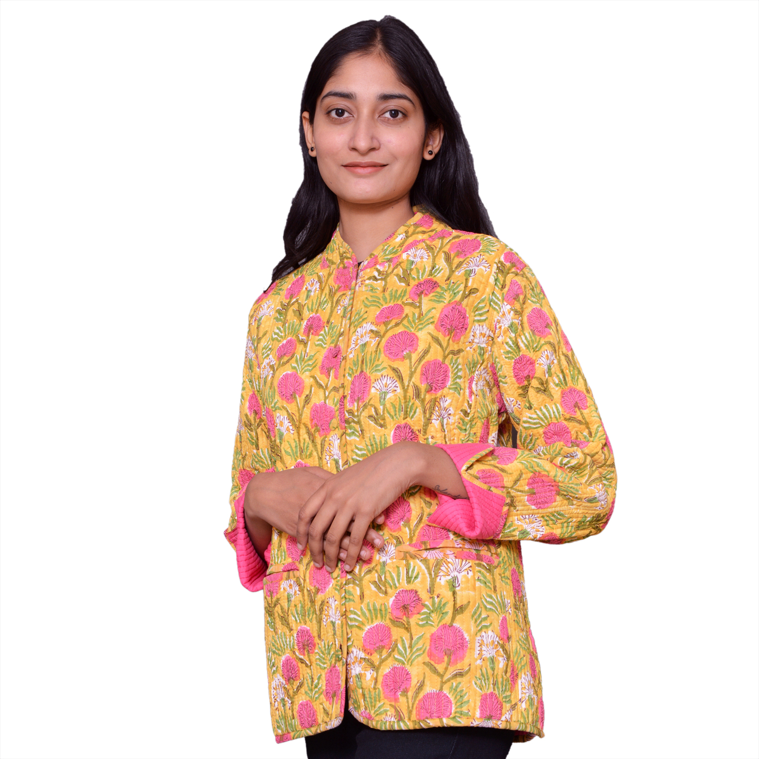Quilted Jacket Size Short Length Desert Blossom Pink Gud 620632