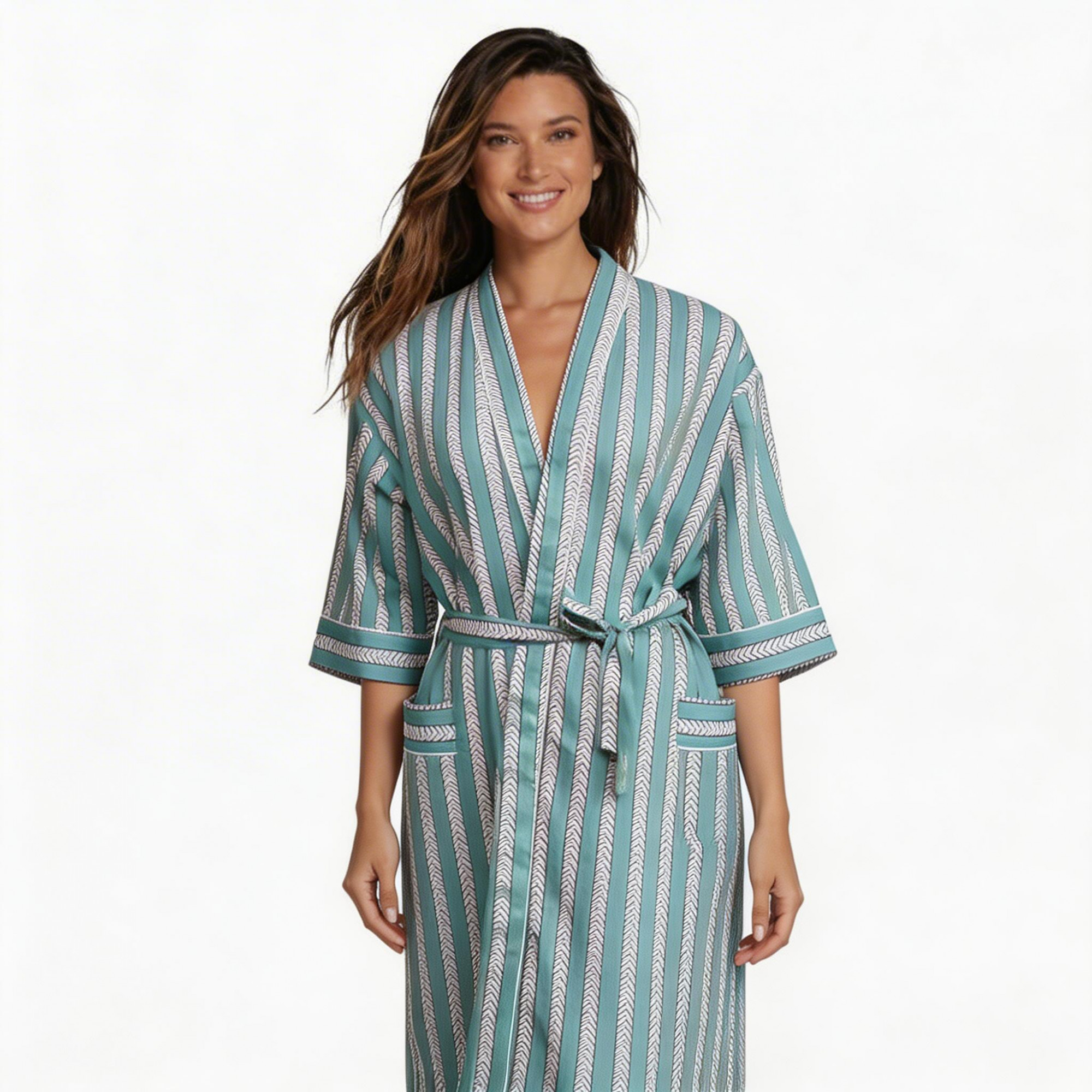 Indian Block-Printed 100 Cotton Kimono Design 103859