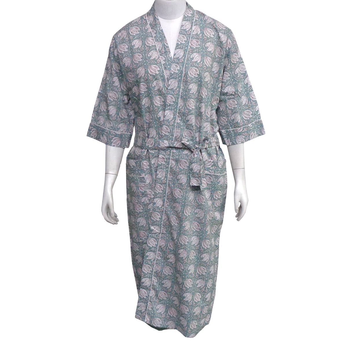 Indian Block-Printed 100 Cotton Kimono Design 103860