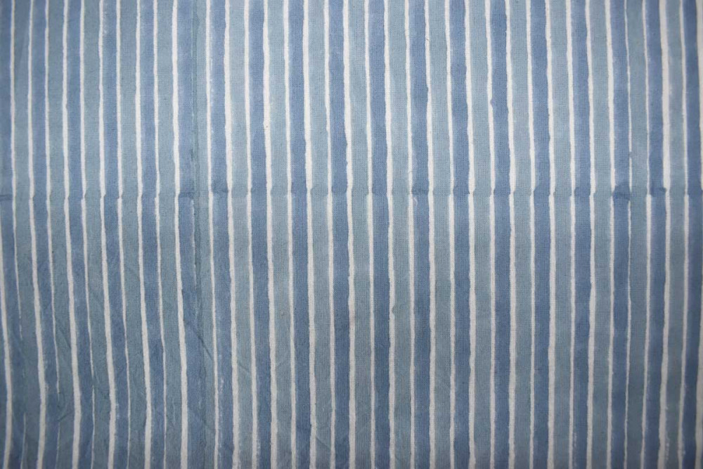 Image of 5 Yard Running Fabric Jaipur Block Printed Cotton 20 Sheeting Fabric | Artichoke Stripe 262404