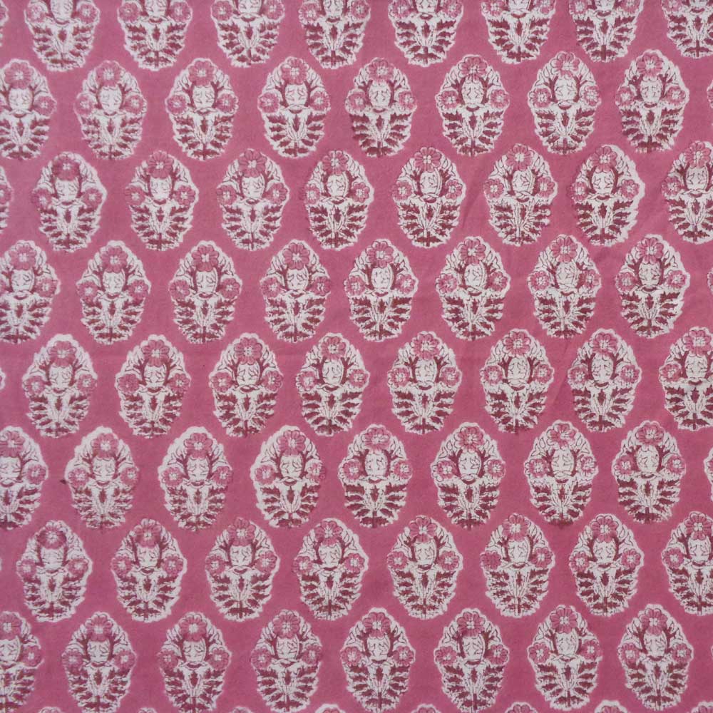 Hand Block Printed Cotton Napkin 45x45 cms Set of 4 Napkins Boota Pink Gud 202811