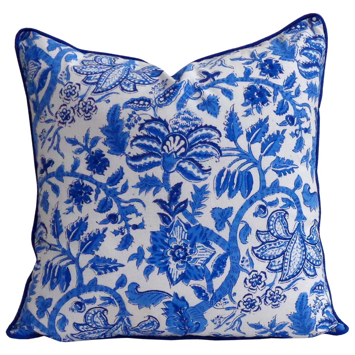 Piping Cushion Cover 50x50 cms Anarkali Blue Open 106795