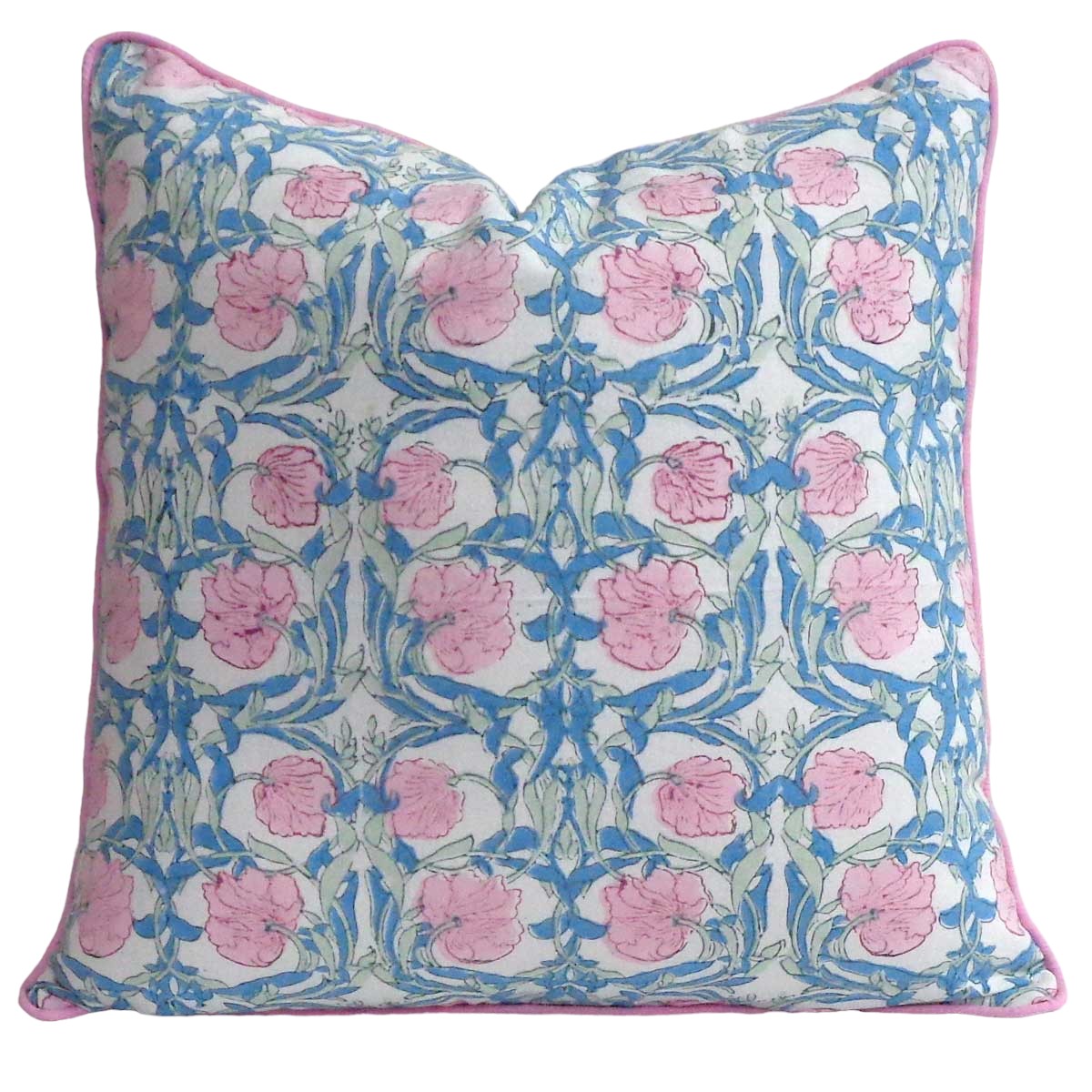 Piping Cushion Cover 50x50 cms Bauhaus Pink Flower 601774