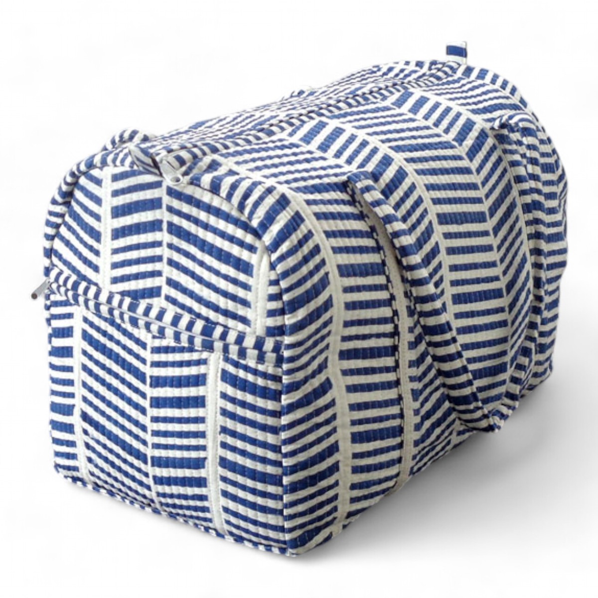 Weekender Bag Herringbone Blue 100468