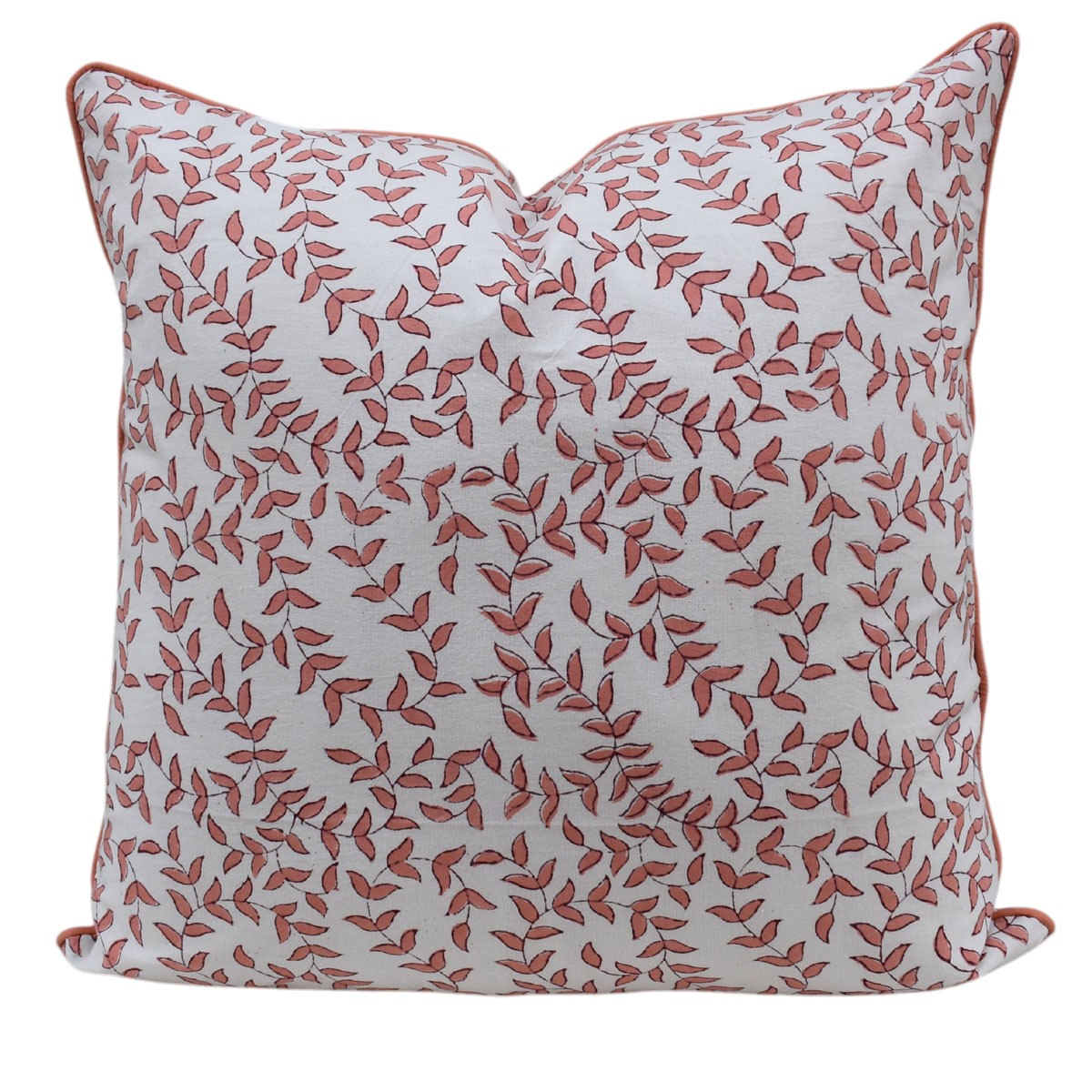 Piping Cushion Cover 50x50 cms Harmony Peach Open 260414