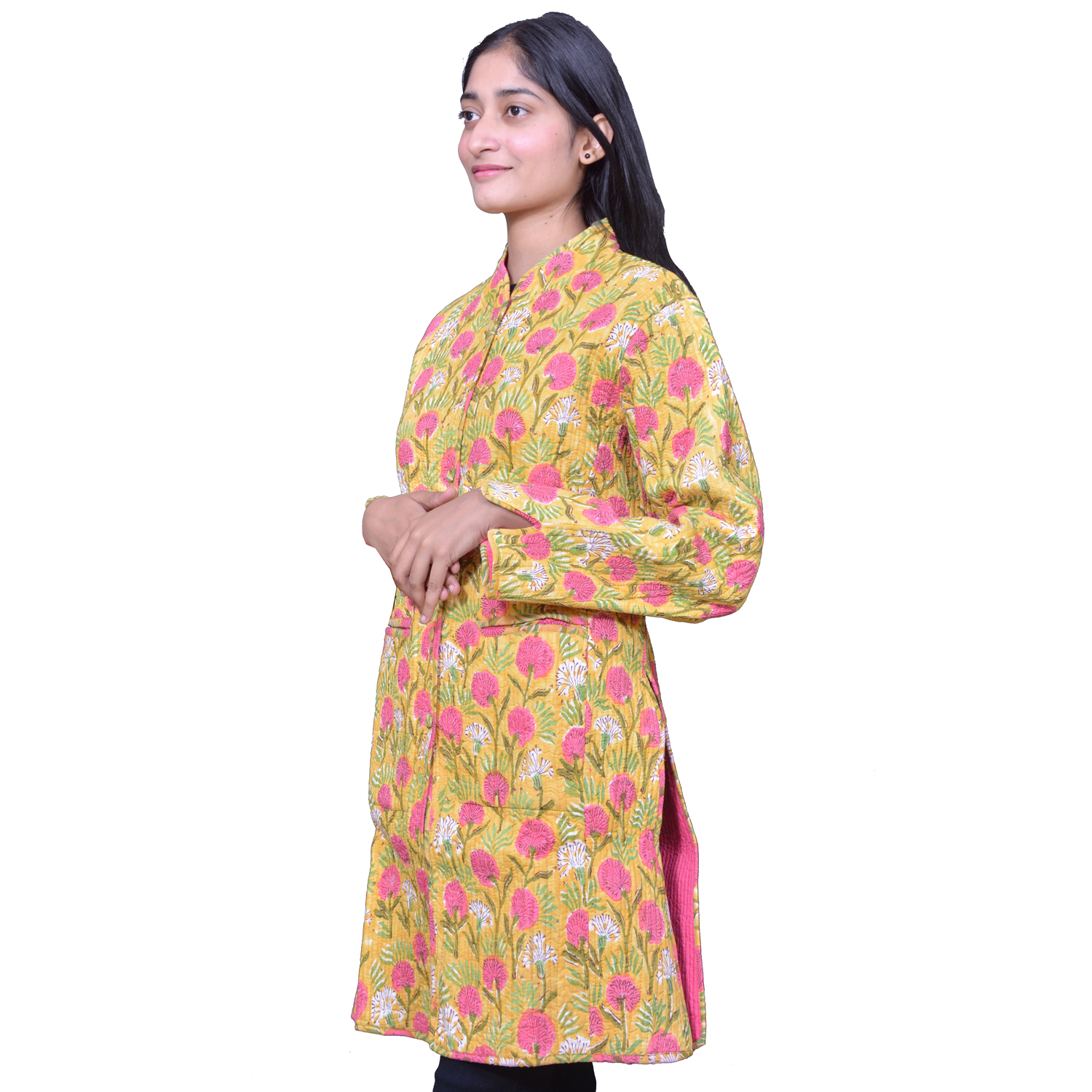 Quilted Jacket Size Long Length Desert Bossom Pink Gud SC5670