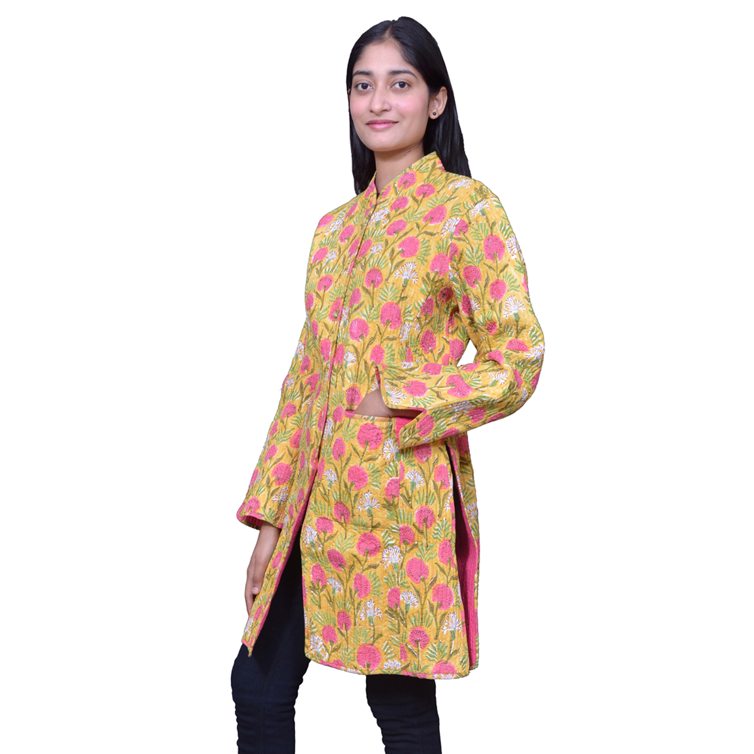 Quilted Jacket Size Long Length Desert Bossom Pink Gud SC5670