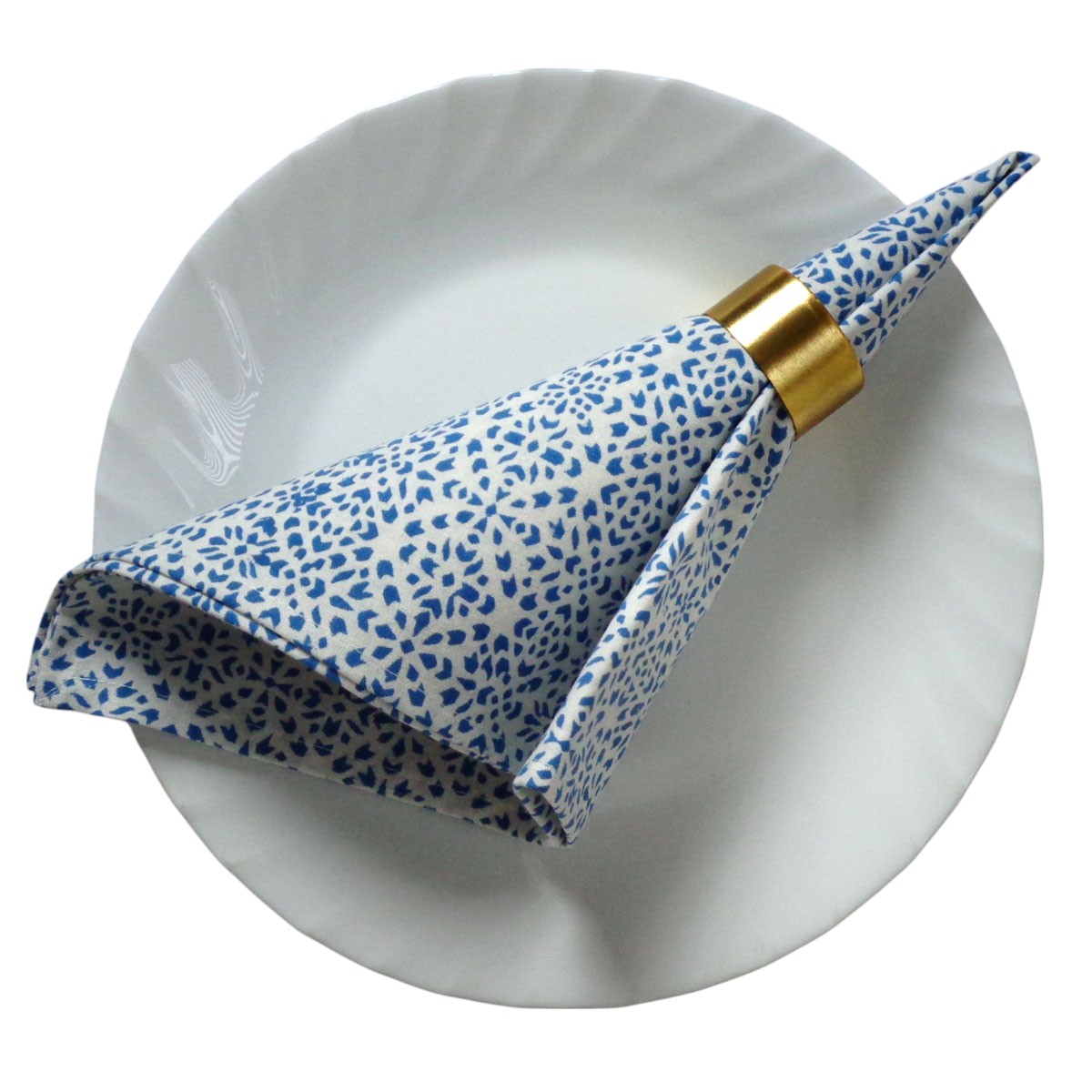 Hand Block Printed Cotton Napkin 45x45 cms Set of 4 Napkins EKB 8