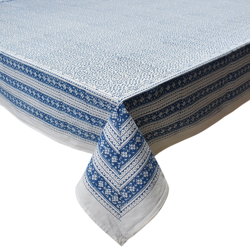 Wood Block Printed Handmade Tablecloth 150x220 cms EKB 8