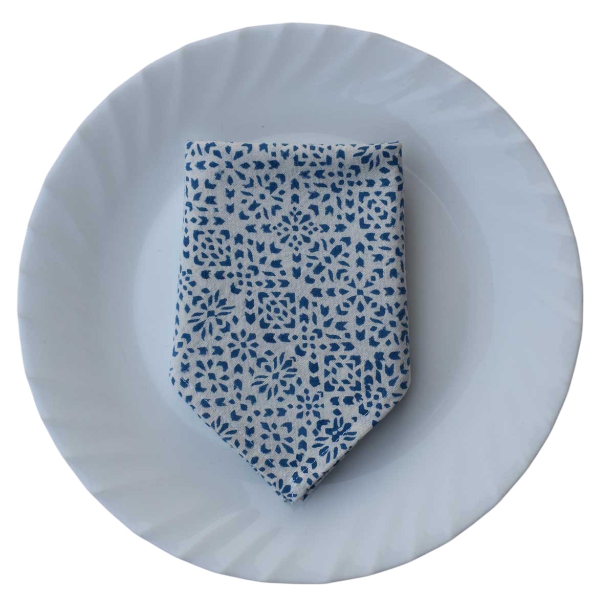 Hand Block Printed Cotton Napkin 45x45 cms Set of 4 Napkins EKB 8