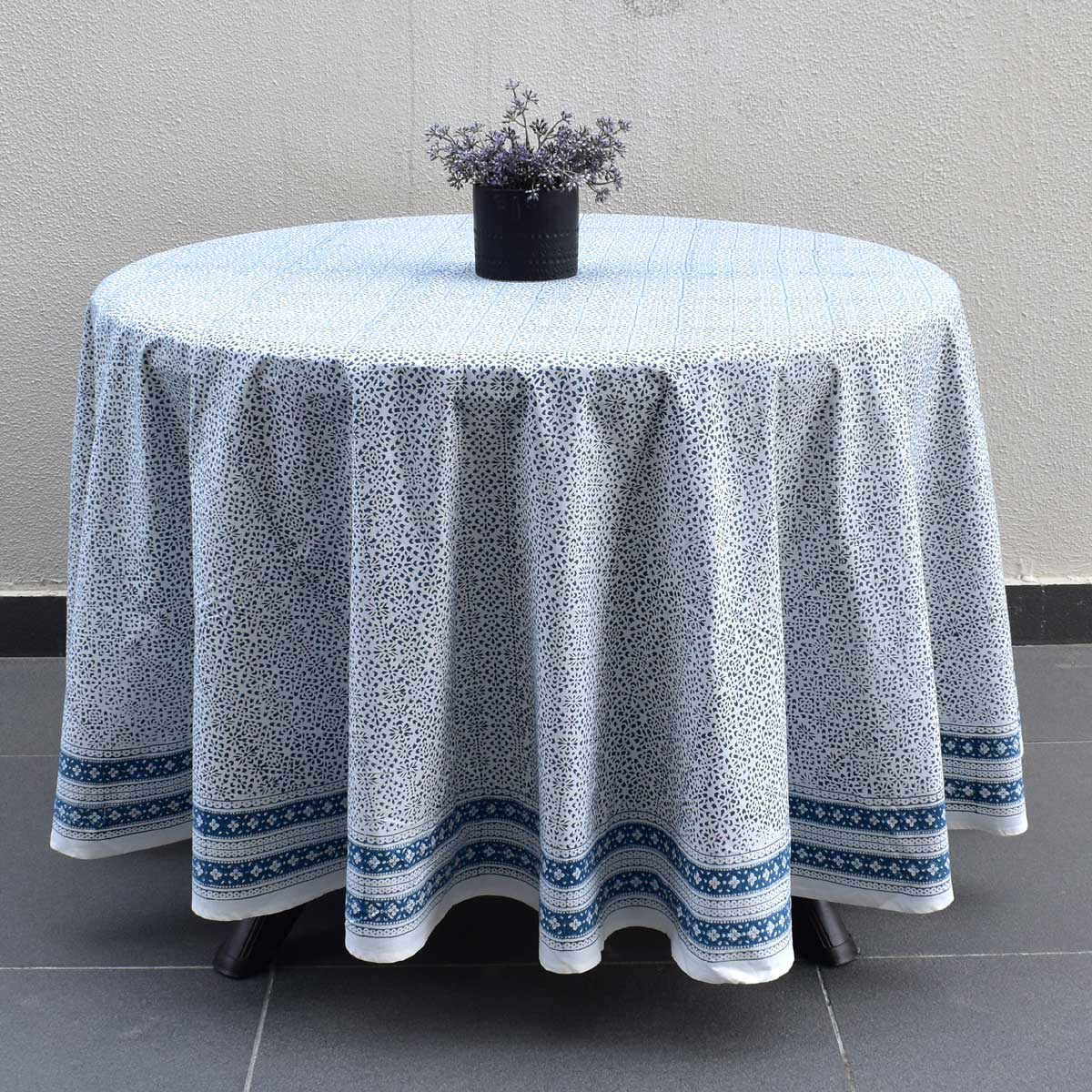 Round 220 cms Cotton French Design Table Cover EKB 8