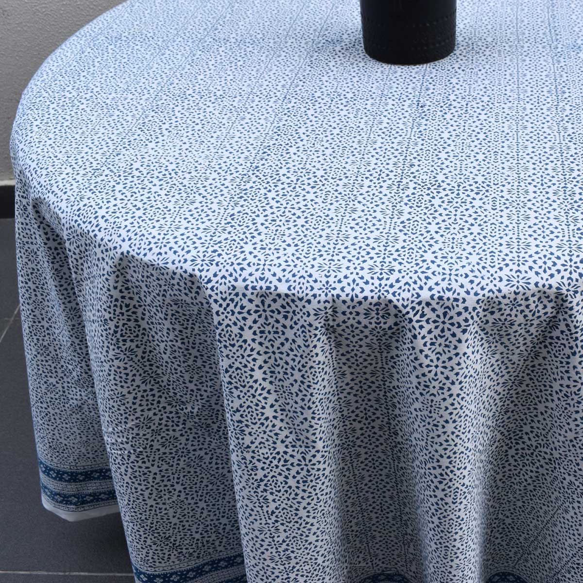Round 220 cms Cotton French Design Table Cover EKB 8