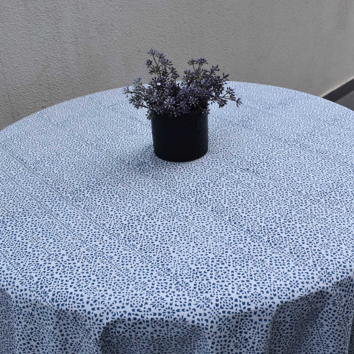 Round 220 cms Cotton French Design Table Cover EKB 8