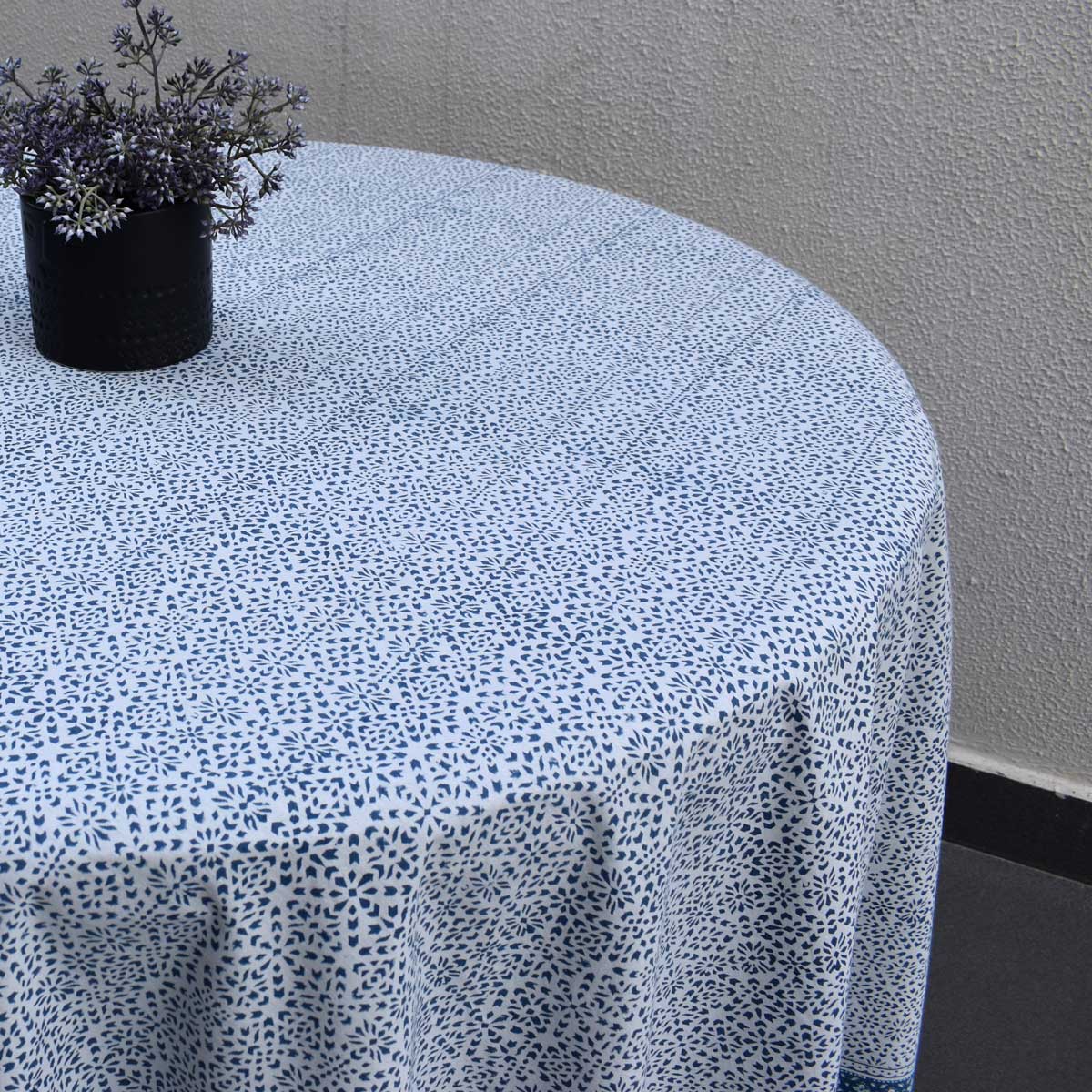 Round 220 cms Cotton French Design Table Cover EKB 8