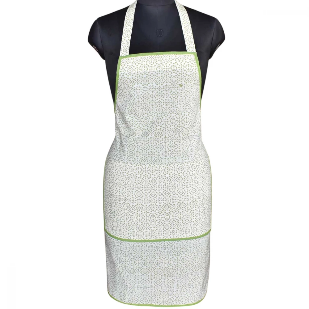 Image of Indian Block-Printed 100% Cotton Apron |  EKG 262526