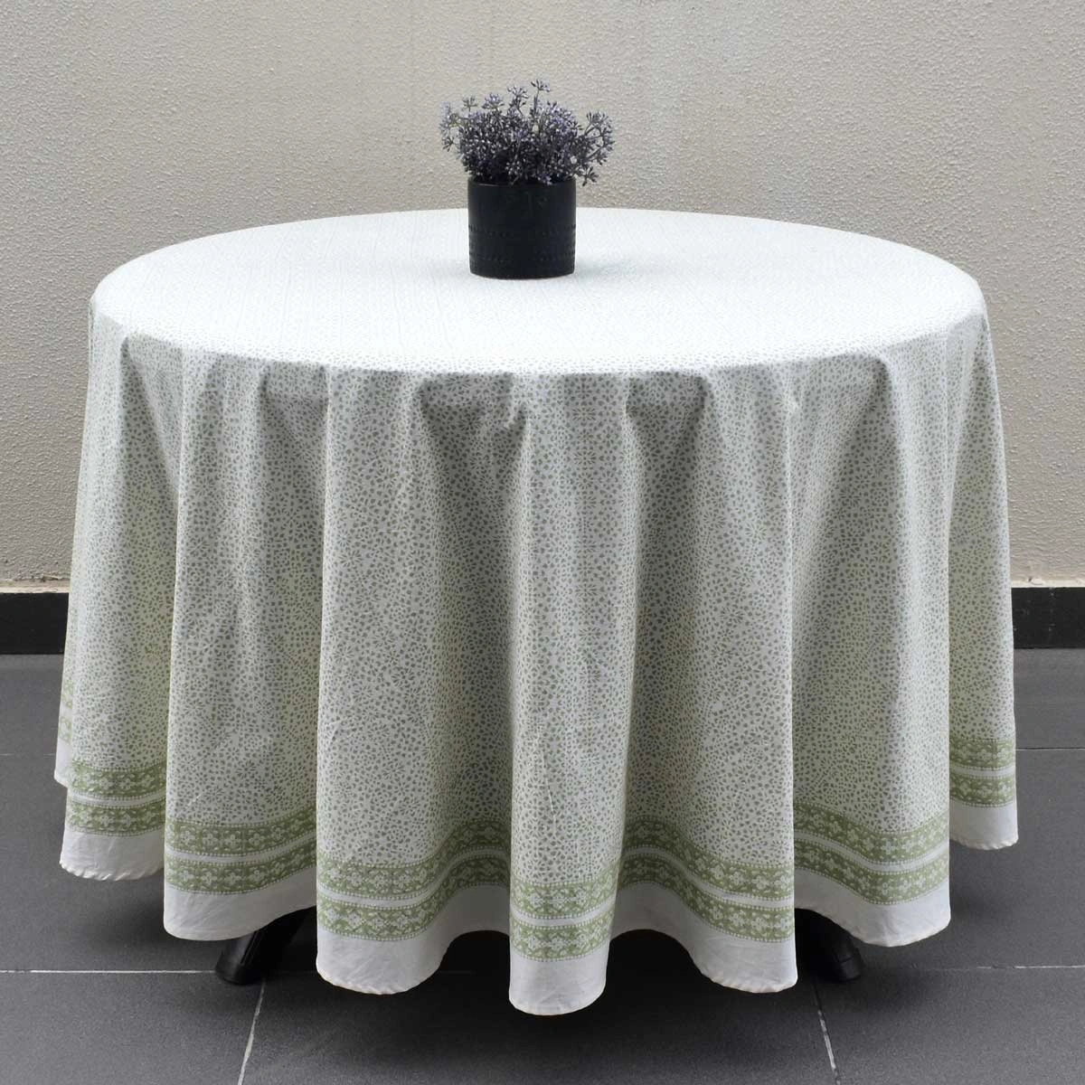 Round 220 cms Cotton French Design Table Cover  EKG 262526