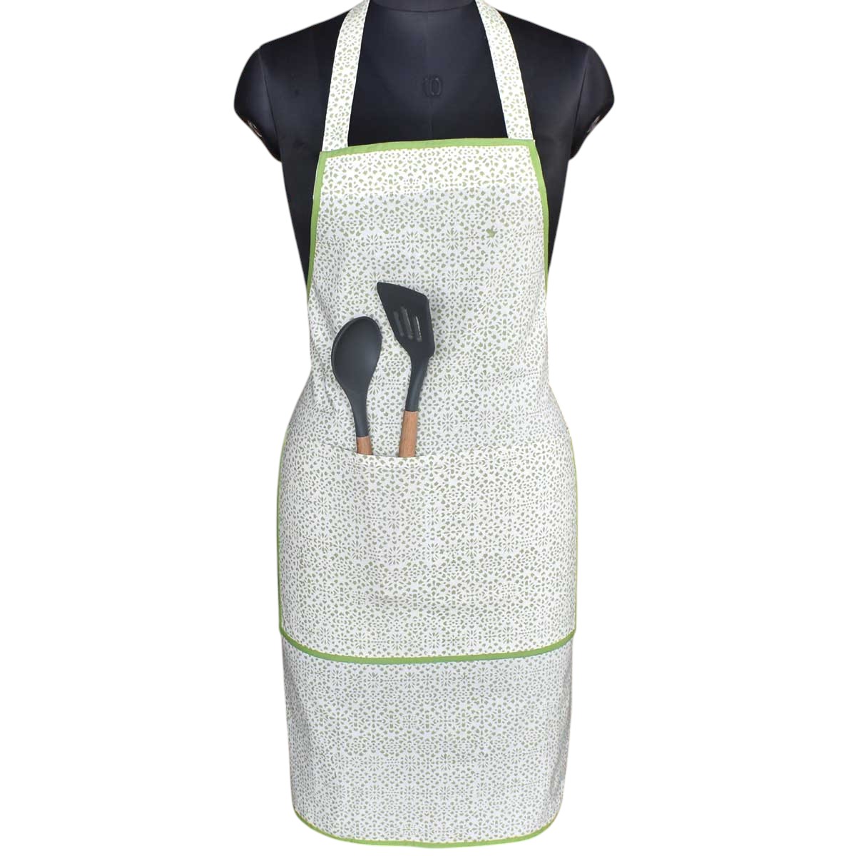 Indian Block-Printed 100 Cotton Apron EKG 262526