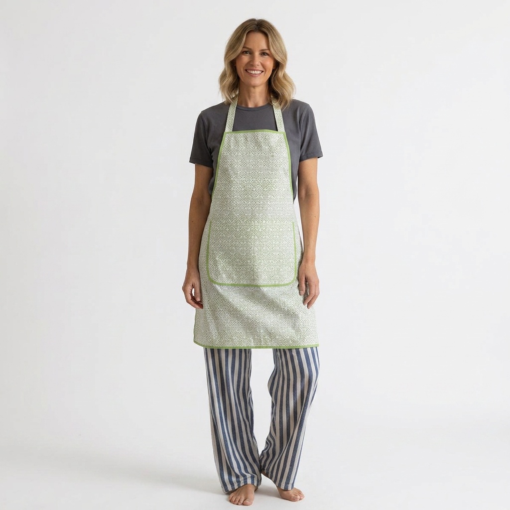 Indian Block-Printed 100 Cotton Apron EKG 262526