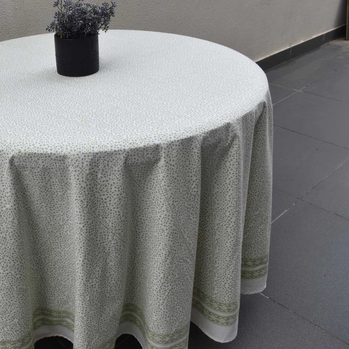 Round 220 cms Cotton French Design Table Cover  EKG 262526