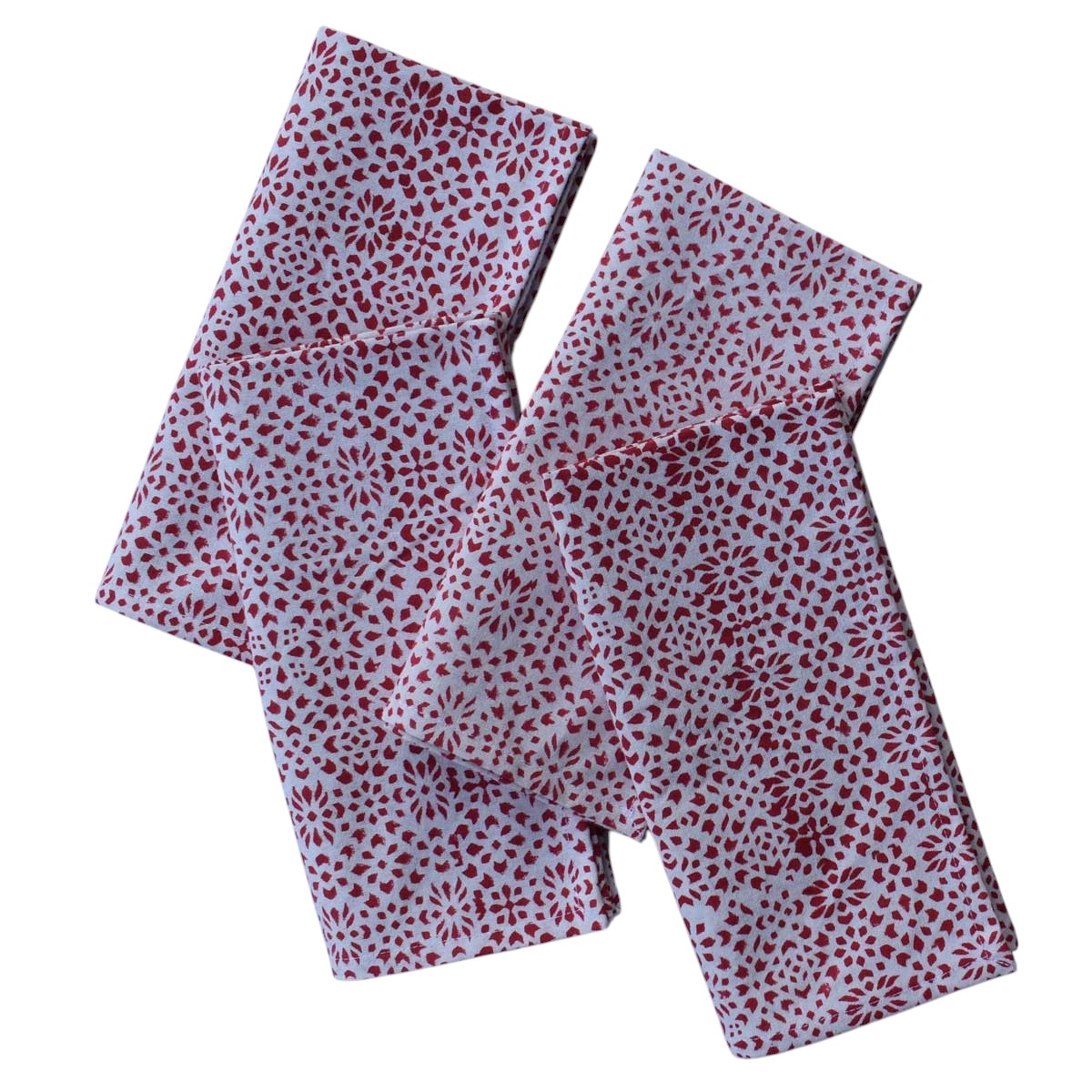 Hand Block Printed Cotton Napkin 45x45 cms Set of 4 Napkins EKR 17