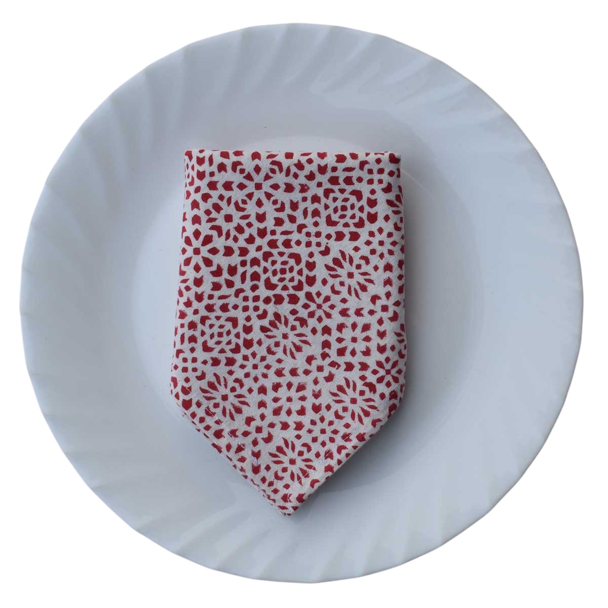 Hand Block Printed Cotton Napkin 45x45 cms Set of 4 Napkins EKR 17