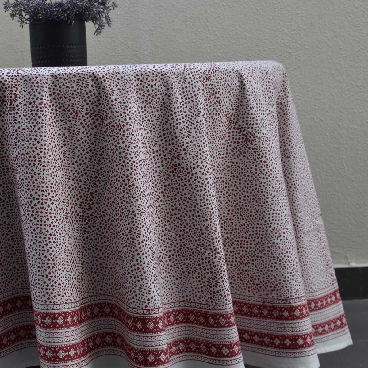 Round 220 cms Cotton French Design Table Cover EKR 17