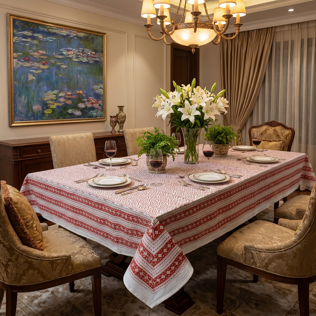 10 Seater Tablecloth 180x270 cms EKR 17