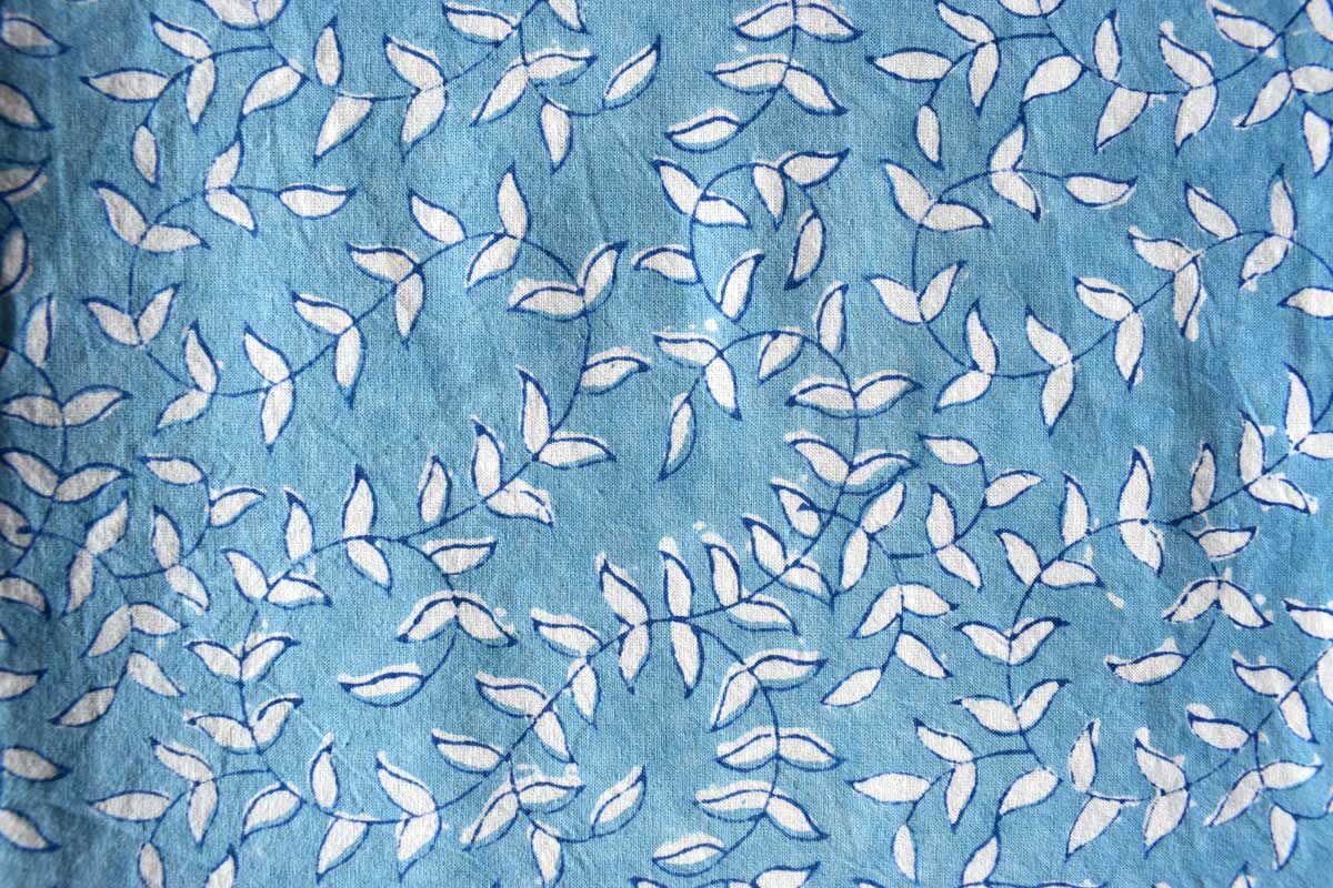 5 Yard Running Fabric Jaipur Block Printed Cotton 20 Sheeting Fabric Harmony Blue Fill 260416