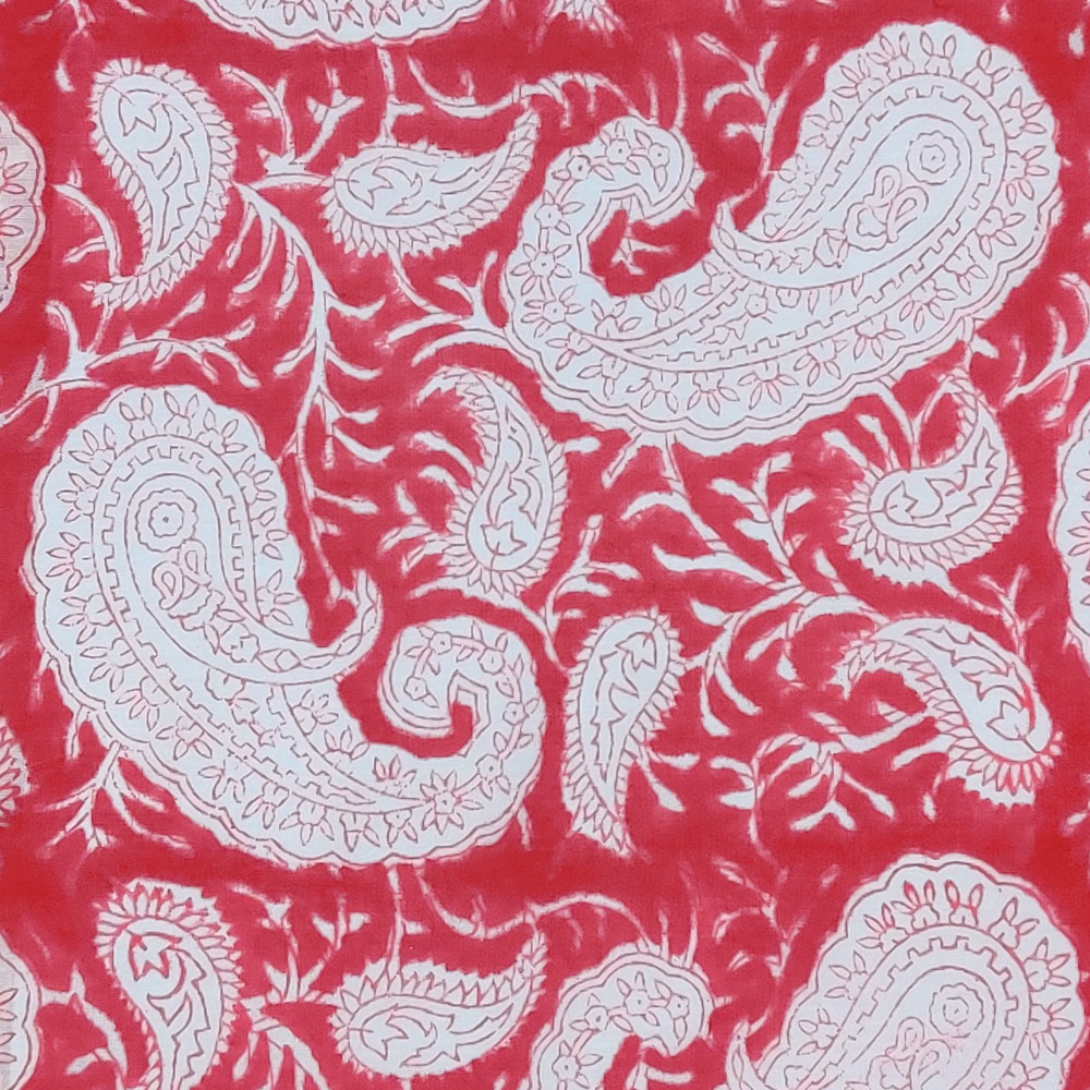 5 Yard Running Fabric  Hand Block Printed Cotton 20 Sheeting Fabric  Ambi Raspberry 620630