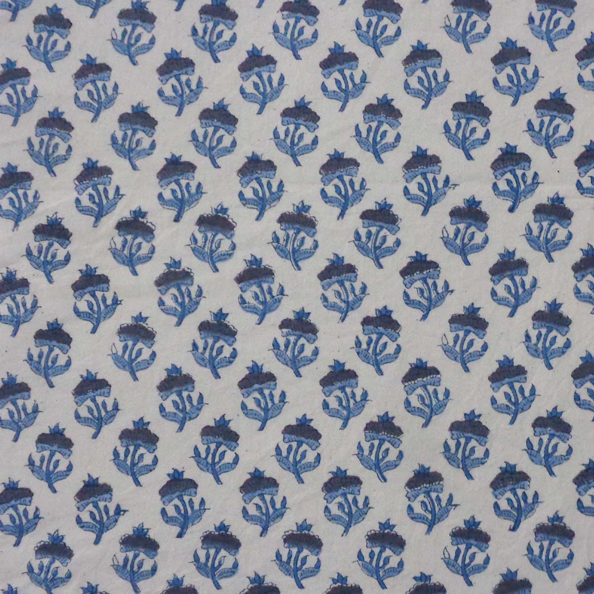 Hand Block Printed on 100 Cotton 5 Yard Fabric SANGANER Marigold Teal 230514