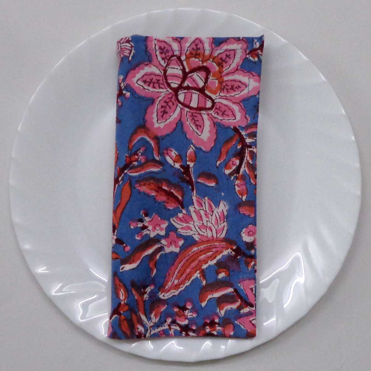 Hand Block Printed Cotton Napkin 45x45 cms Set of 4 Napkins Firdaus Gud 204865