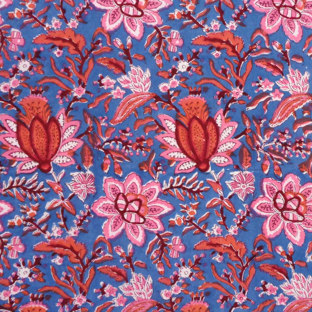 Hand Block Printed Cotton Napkin 45x45 cms Set of 4 Napkins Firdaus Gud 204865