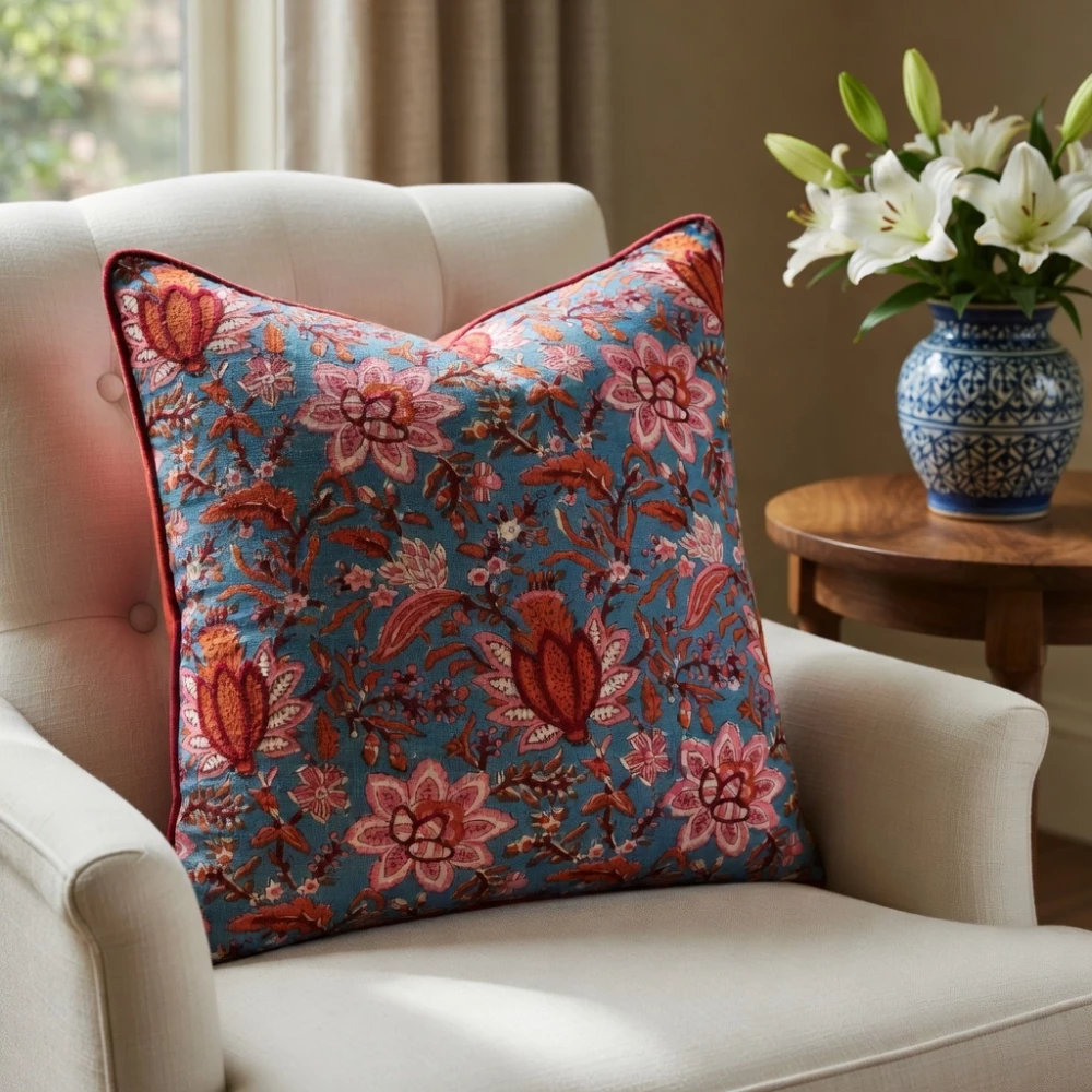 Image of Piping Cushion Cover 50x50 cms | Firdaus Gud 204865