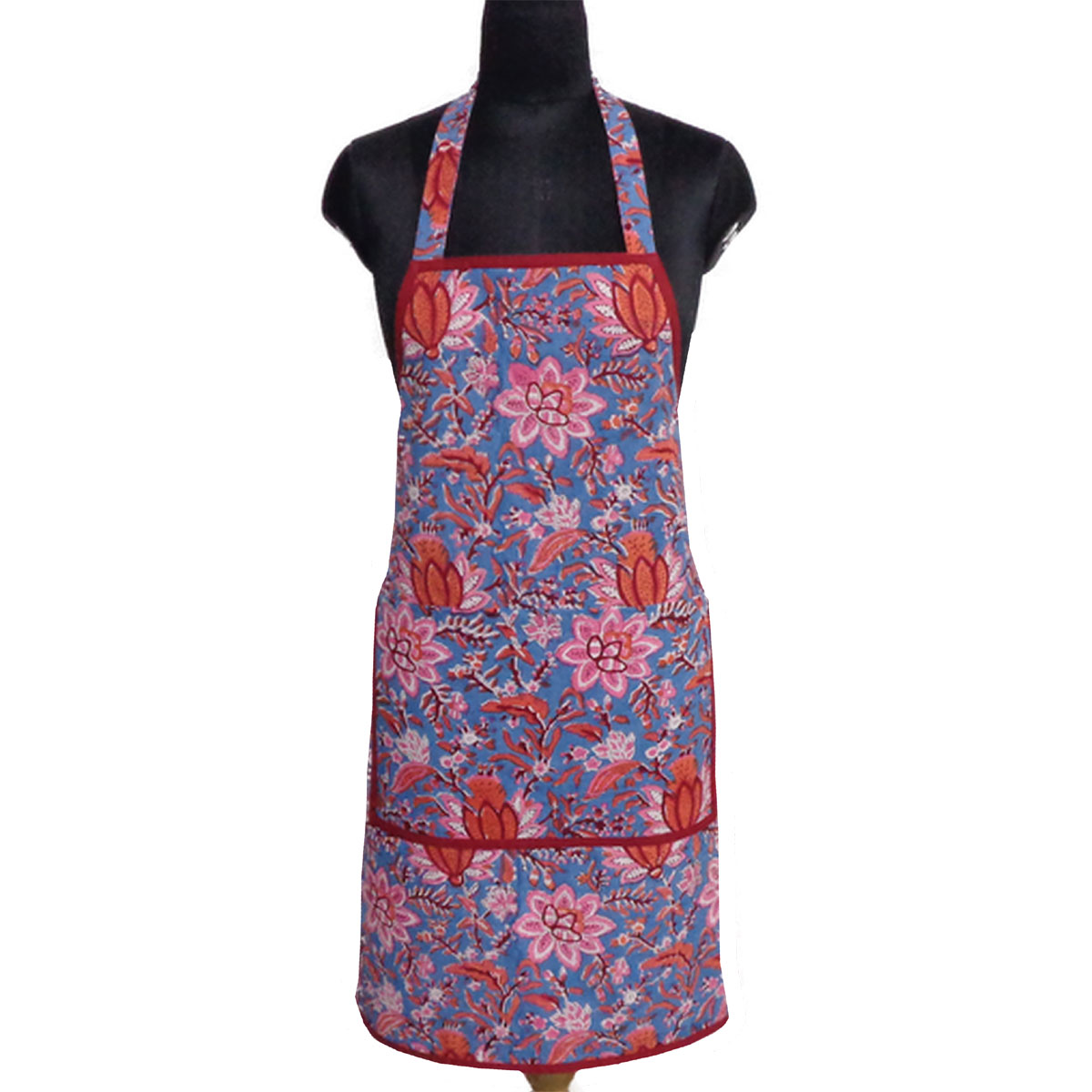 Indian Block-Printed 100 Cotton Apron Firdaus Gud 204865